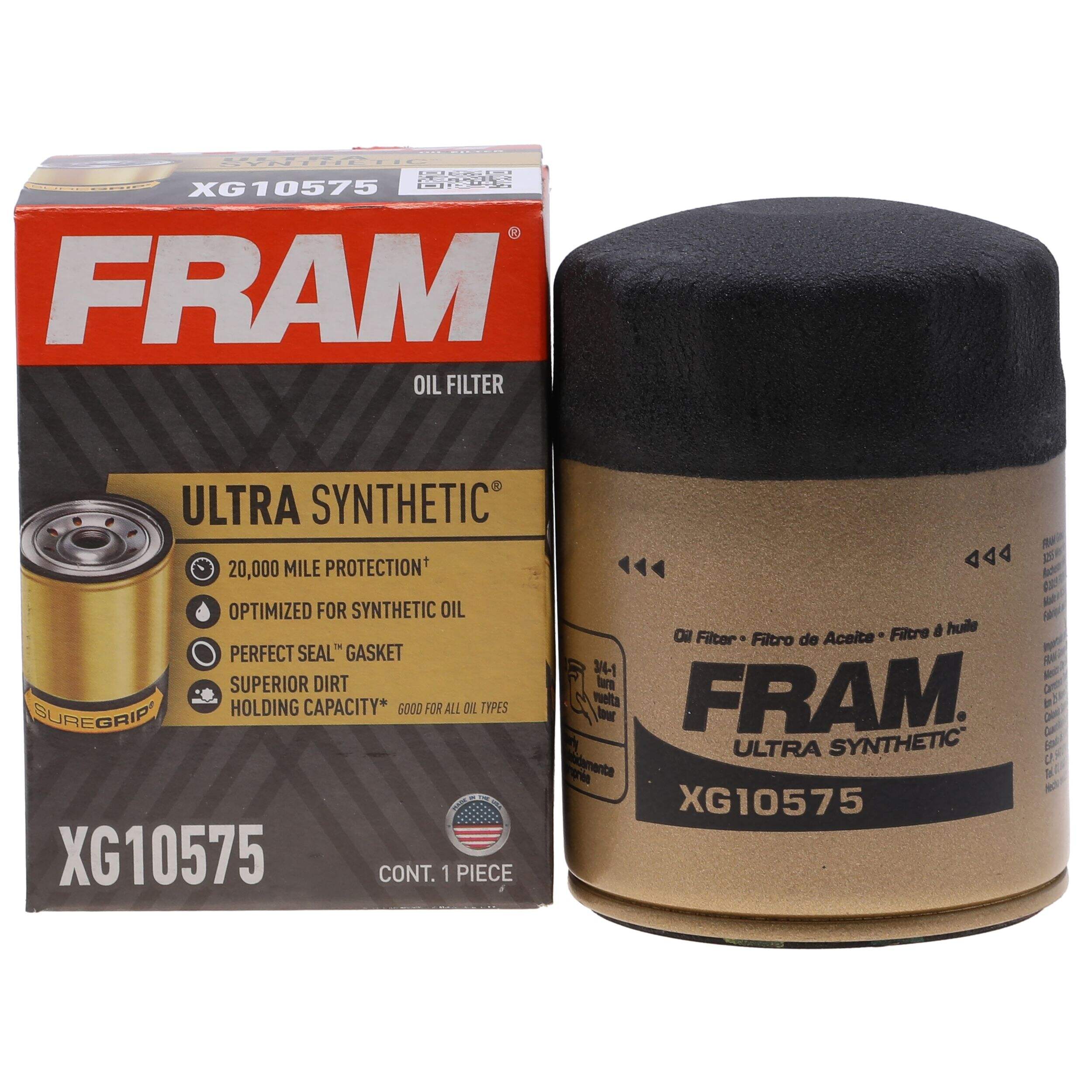 FRAM XG10575 Ultra Synthetic Oil Filter Front_Elevated