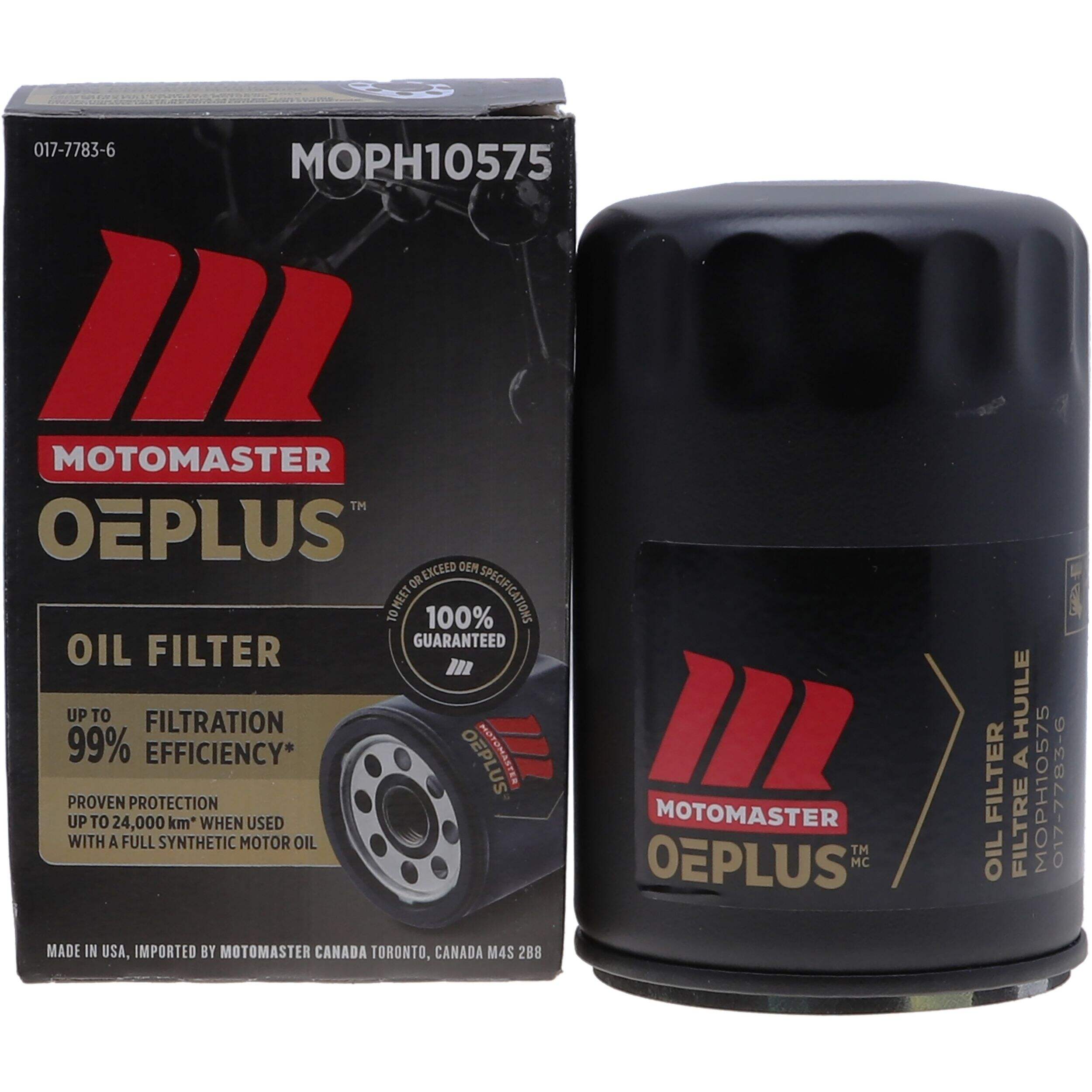 Filtre à huile MotoMaster OE Plus MOPH10575 Front_Flat