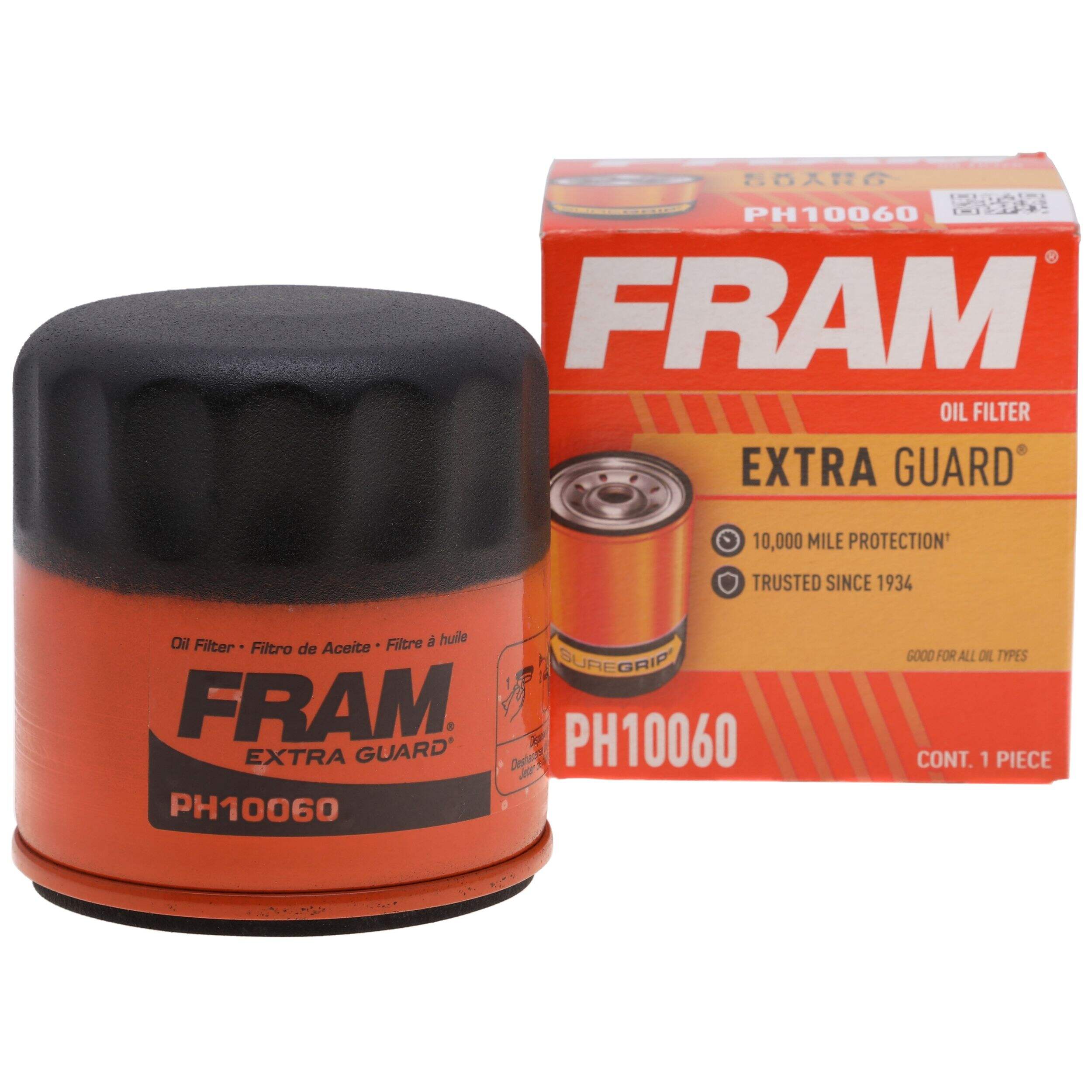 FRAM PH10060 Extra Guard Oil Filter Front_Elevated