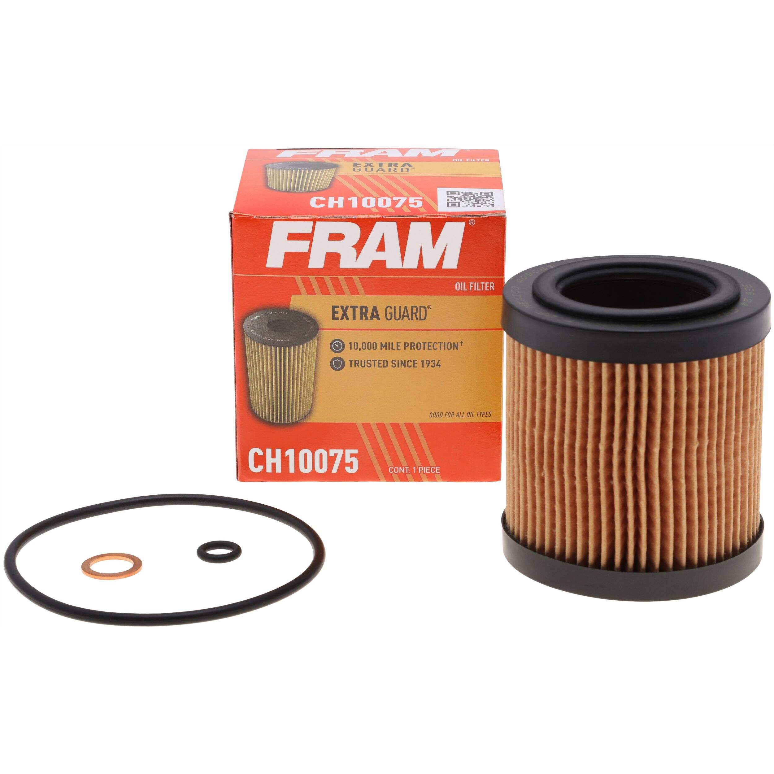 FRAM CH10075 Extra Guard Oil Filter Front_Elevated