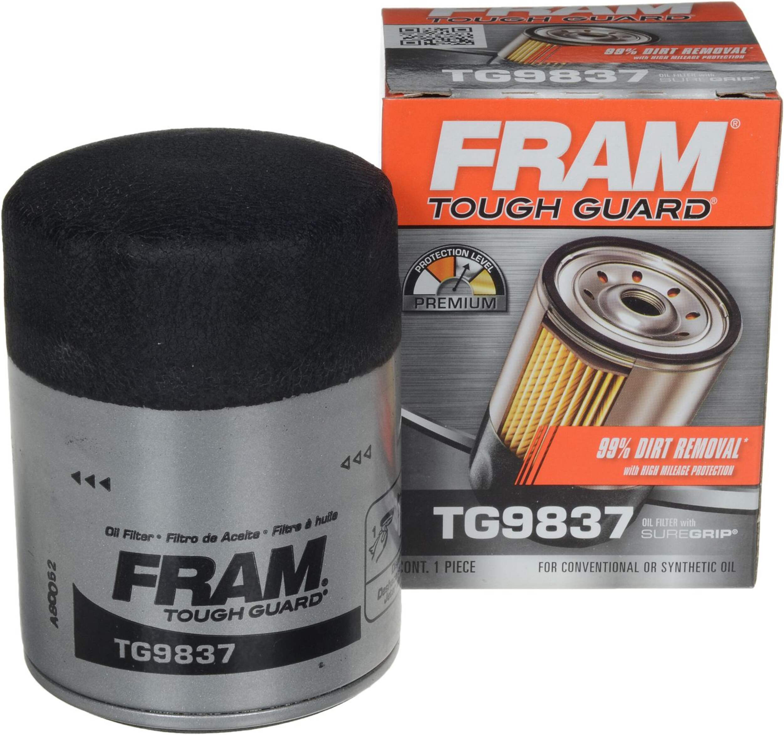 FRAM TG9837 Tough Guard Oil Filter Front_Elevated