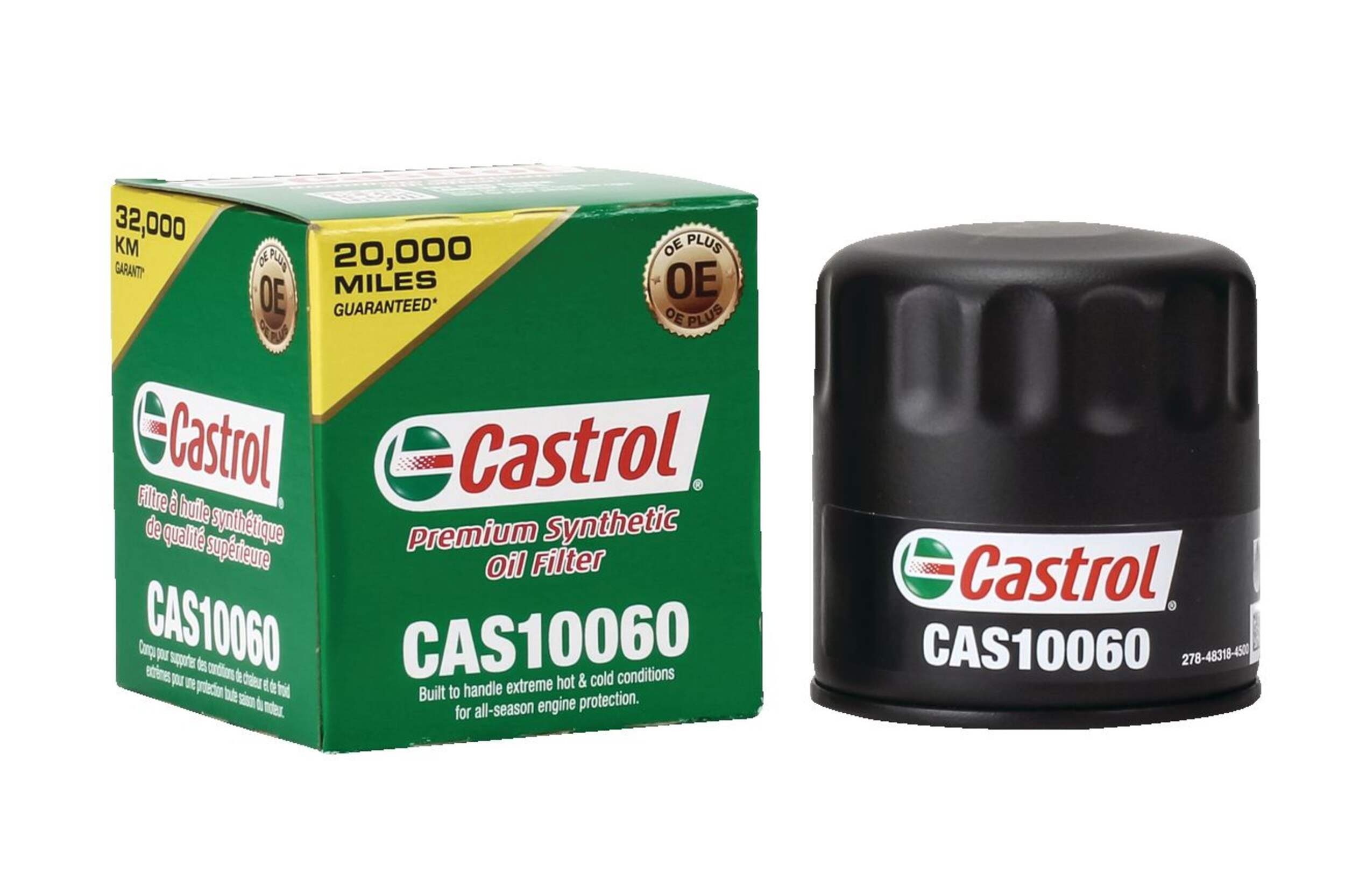 Filtre à huile synthétique Castrol CAS10060 SFX de qualité supérieure Front_Three_Fourths_Angled_Left