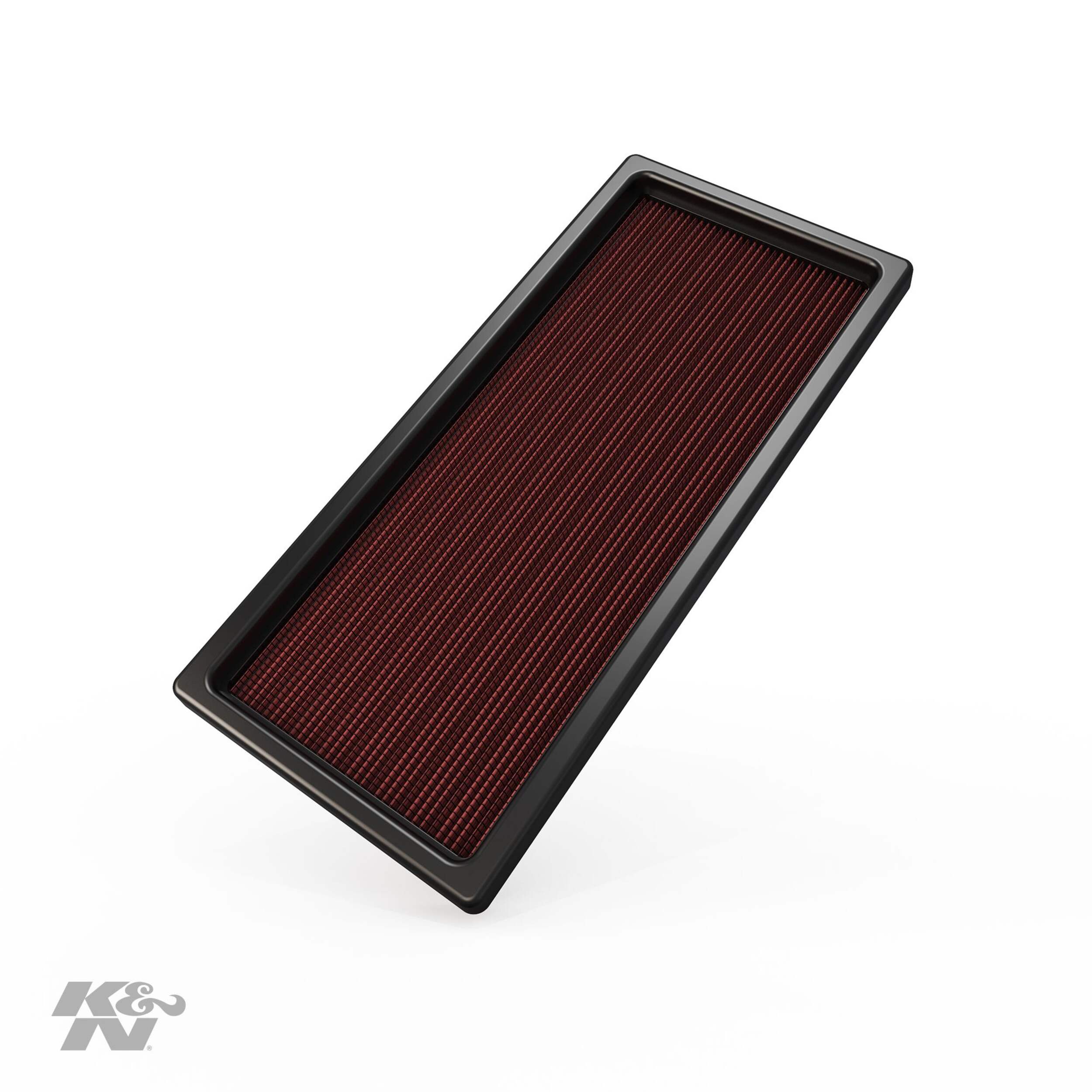 K&N Performance Panel Air Filter Front_Angled_Left