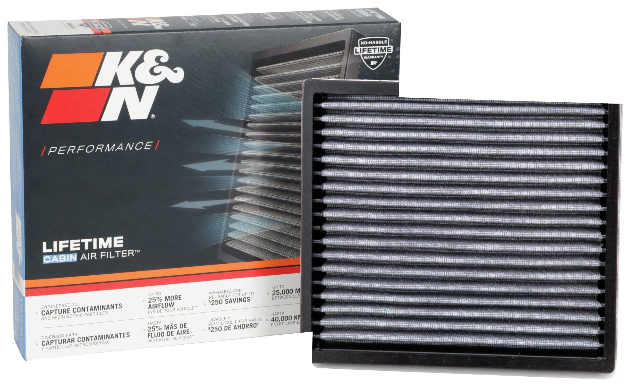 K&N Cabin Air Filter Front_Angled_Right