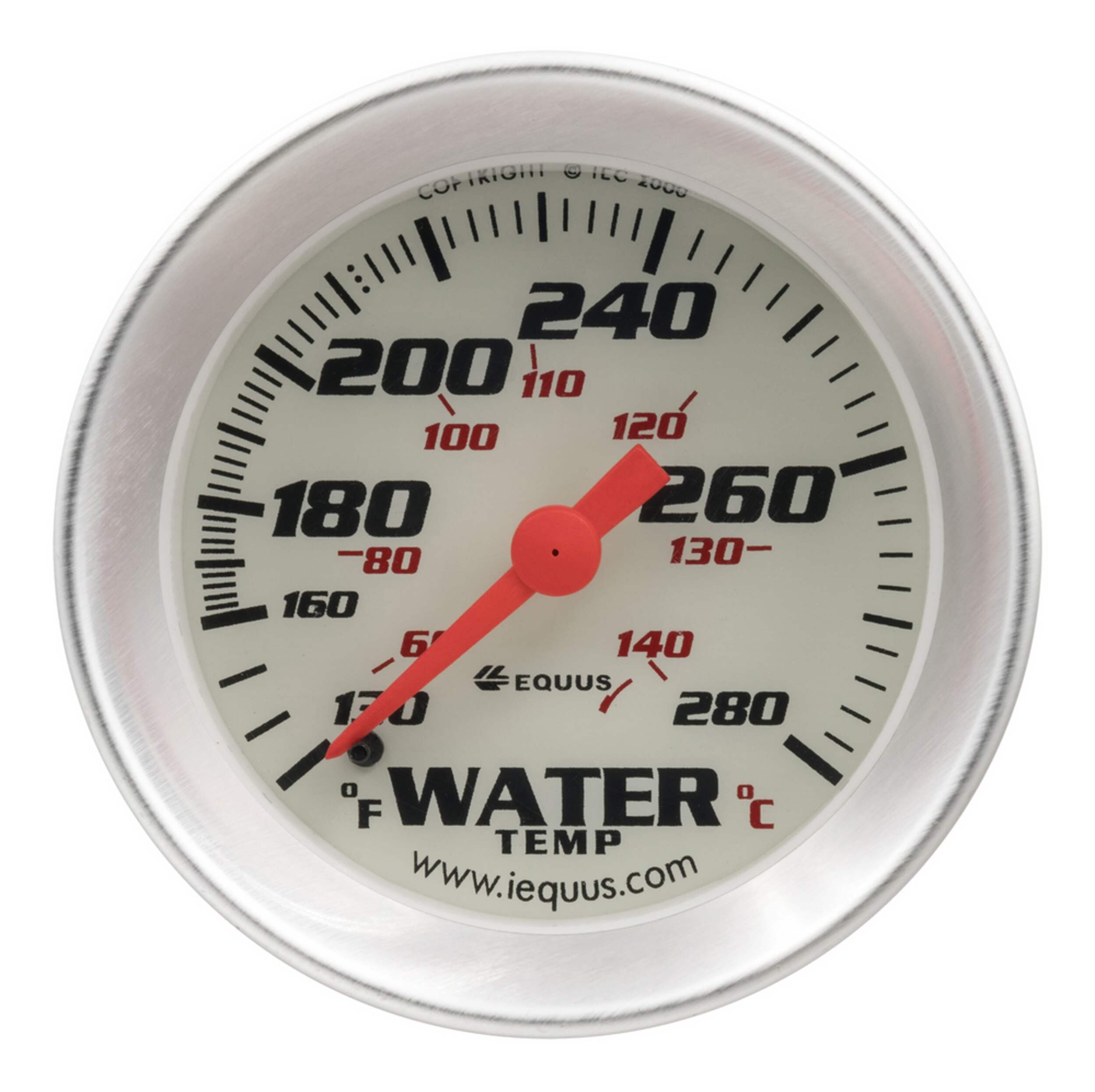 Equus 270-Degree Water Temperature Gauge Front_Flat