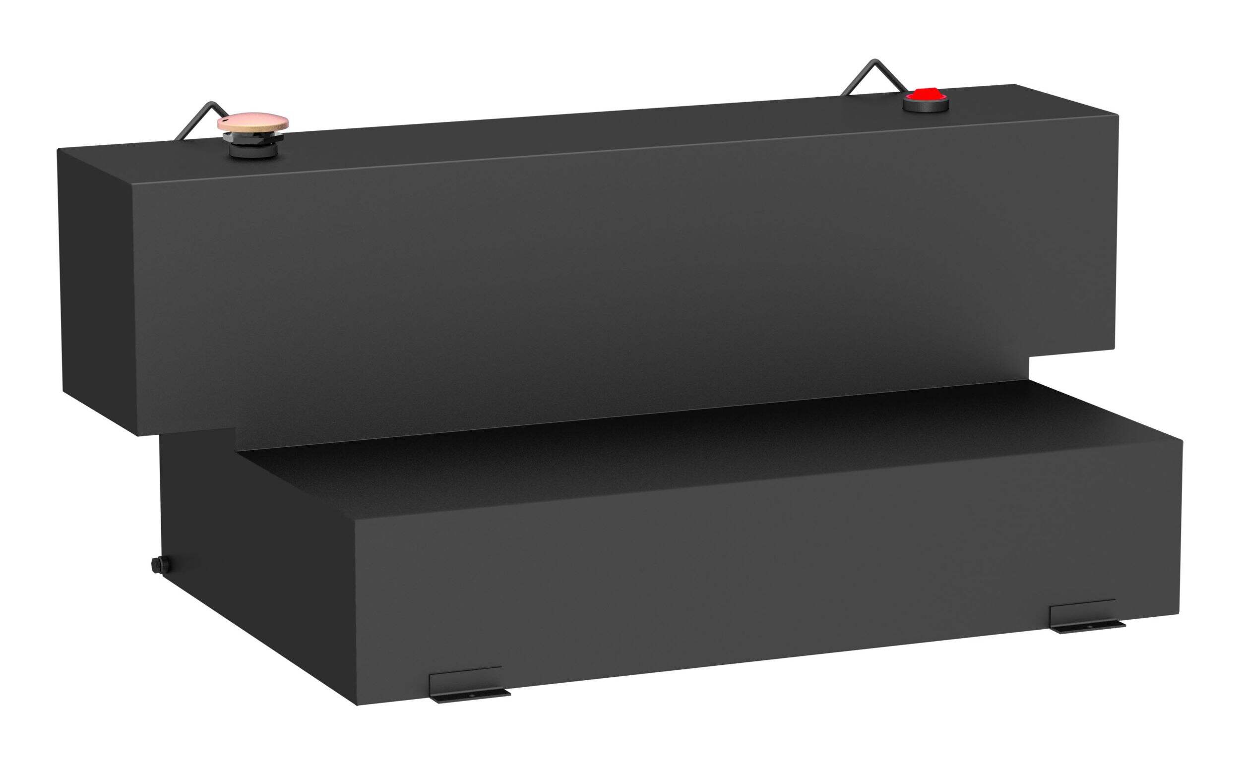 UWS ST-100HH-MB Hammerhead Style L-Shape Transfer Tank, Matte Black, 100-Gallon Front_Angled_Right