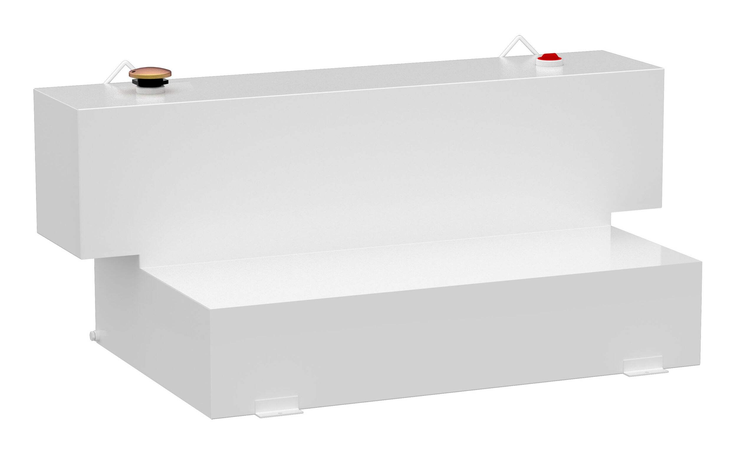 UWS ST-100HH-W Hammerhead Style L-Shape Transfer Tank, White, 100-Gallon Front_Angled_Right