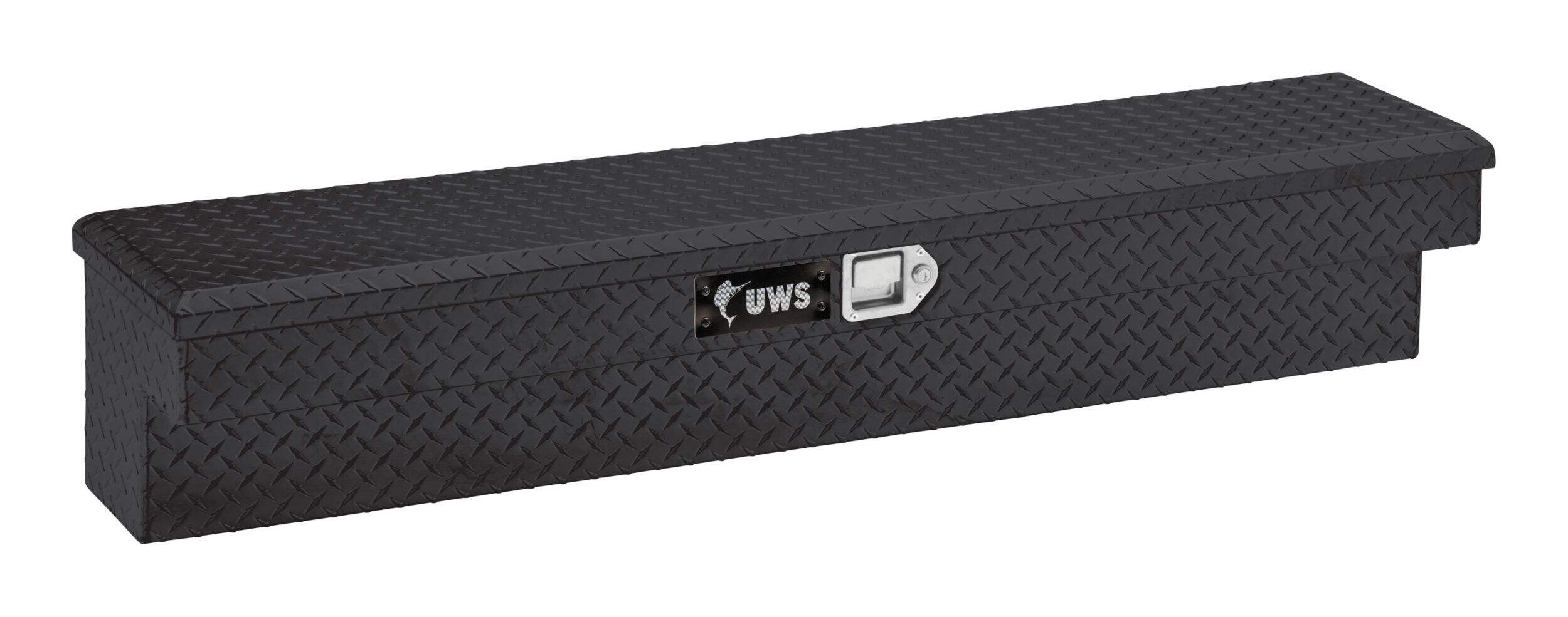 UWS TBSM-60-BLK Truck Side Tool Box, Black, 60-in Front_Angled_Right