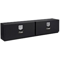 UWS TBTS-96-BLK Aluminum Double-Door Topside Truck Tool Box, Gloss Black, 96-in Front_Angled_Right