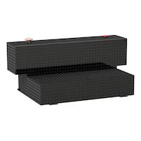 UWS TT-100HH-B Hammerhead Style L-Shape Aluminum Transfer Tank, Black, 100-Gallon Front_Angled_Right