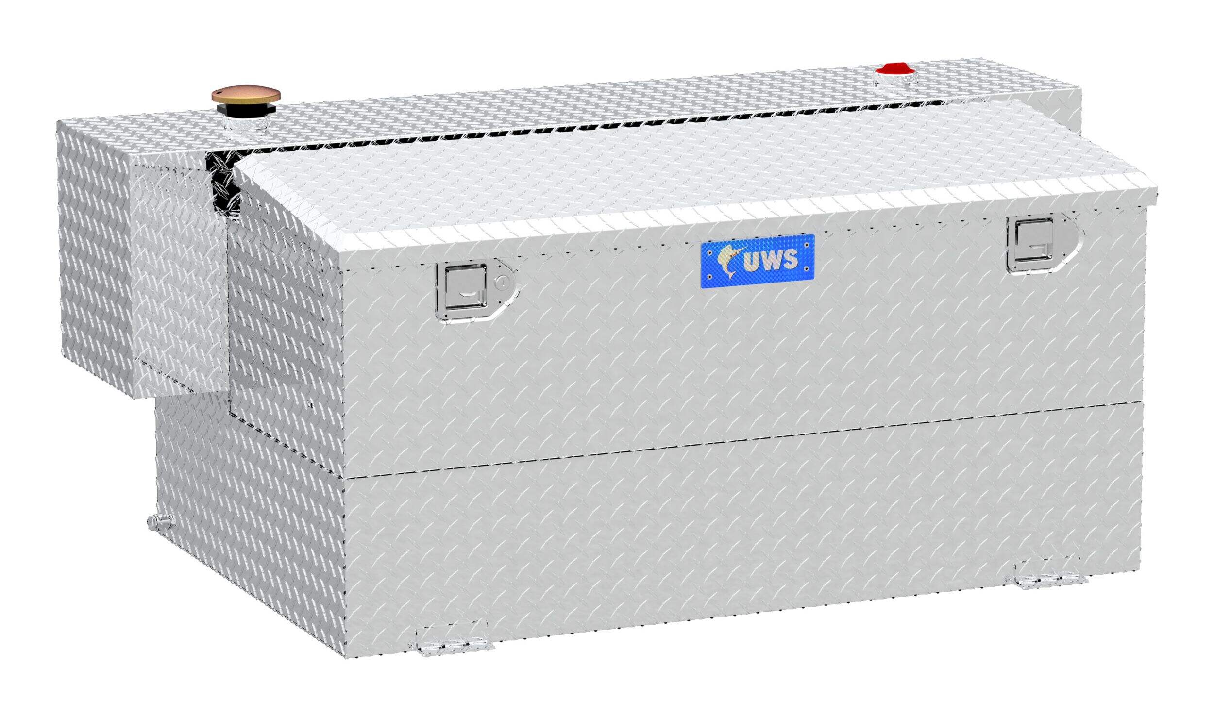 UWS TT-100HH-CB Hammerhead Style Aluminum Combo Transfer Tank, 100-Gallon Front_Angled_Right