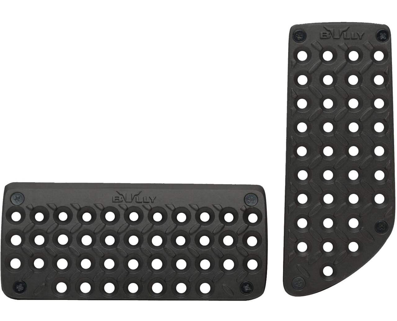 Pedal Pad Kit - Aluminium Black Inserts suit Manual Transmission multi-fit