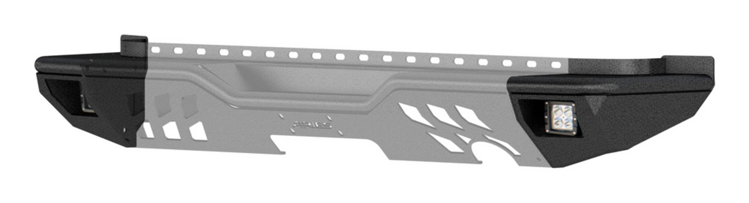 Aries Modular Bumper Rear Bumper Side Extensions with LEDs Front_Flat