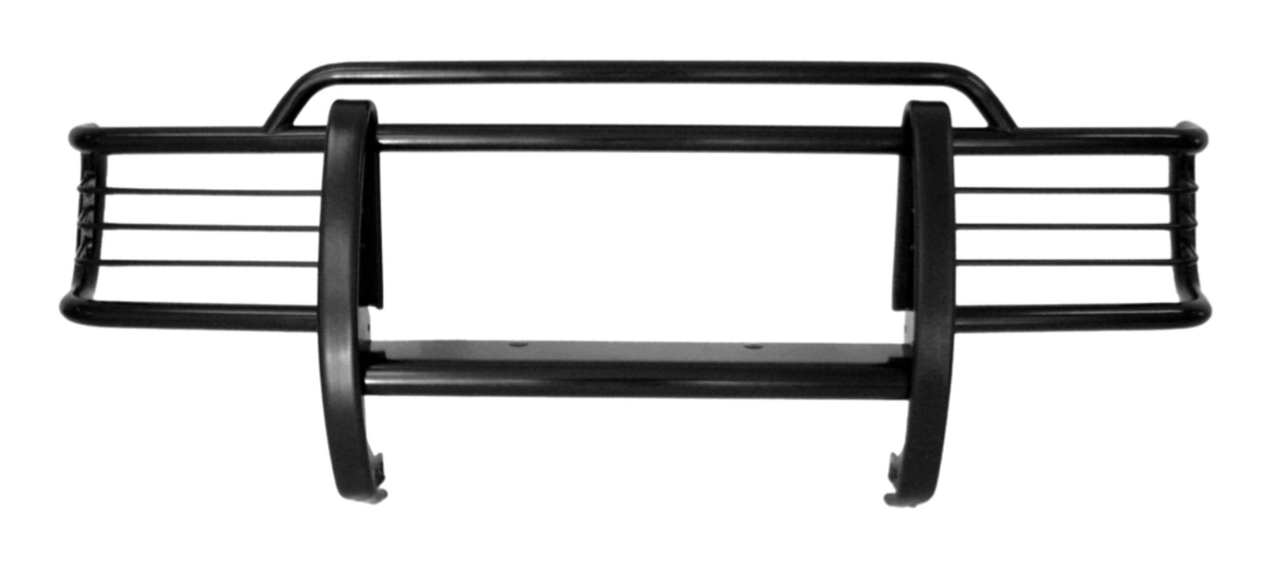 Aries Grille Guard, Semi-gloss Black Front_Flat
