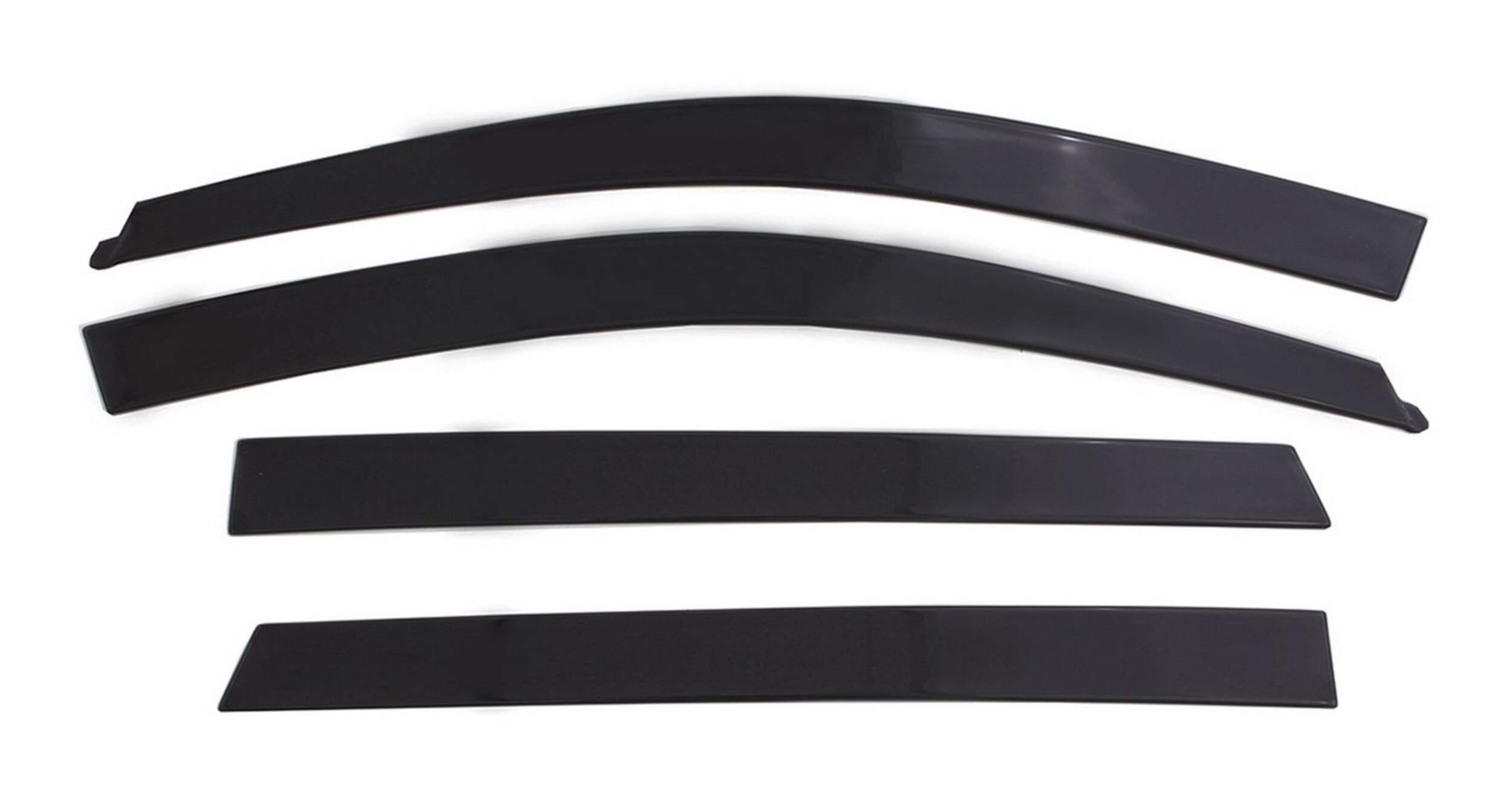 Déflecteur de fenêtre AVS, fumée, paq. 4 Front_Elevated