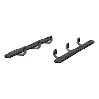 ARIES Black Oval Side Bars, 6-in Front_Angled_Left