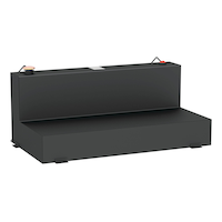 UWS ST-100-L-MB L-Shape Steel Transfer Tank, Matte Black, 100-Gallon Front_Angled_Right