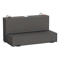 UWS ST-75-L-MB Steel L-Shape Steel Transfer Tank, Matte Black, 75-Gallon Front_Angled_Right