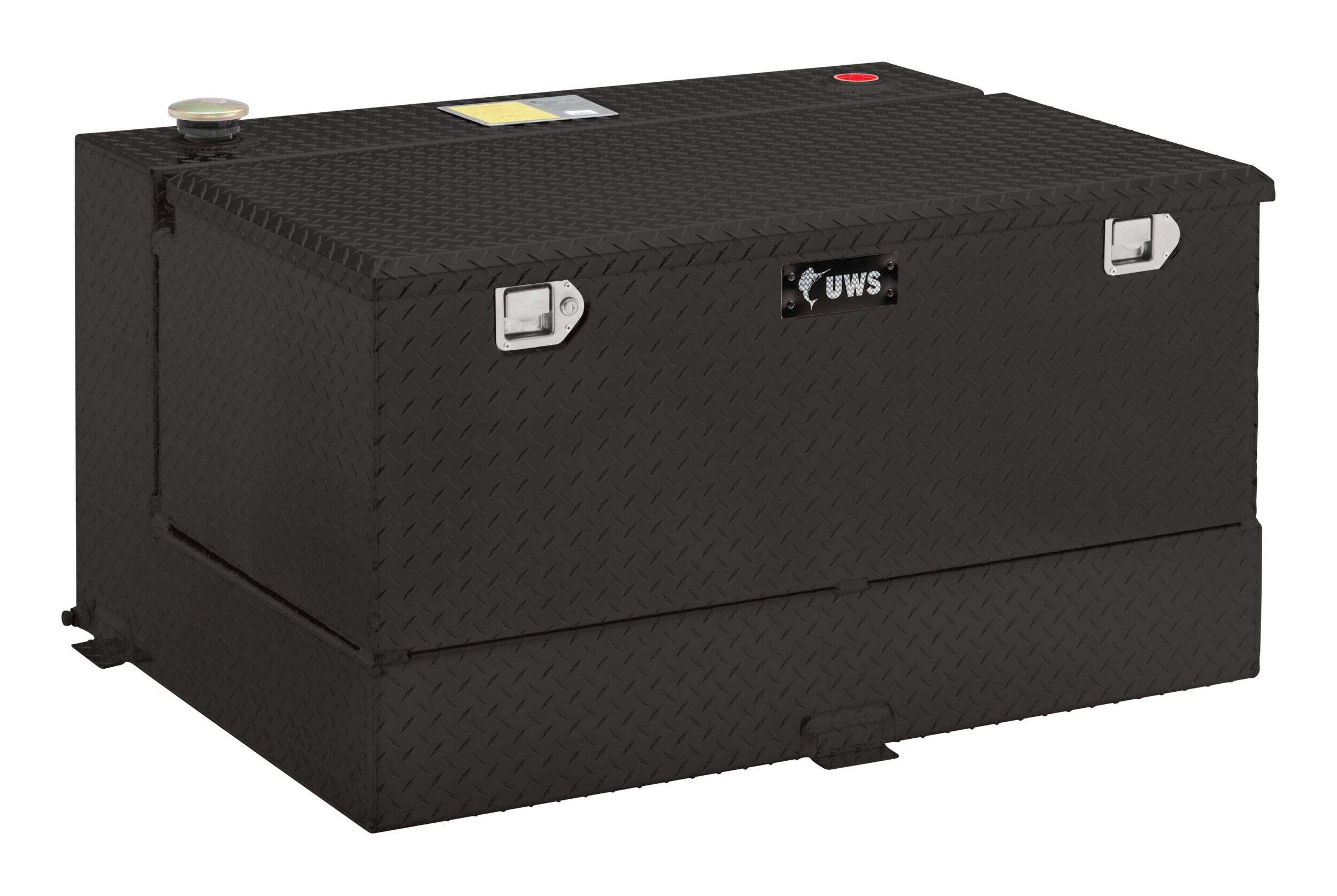 UWS TT-100-CB-B Combo Aluminum Transfer Tank, Gloss Black, 100-Gallon Front_Angled_Right