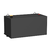 UWS ST-100-RT-MB Rectangle Steel Transfer Tank, Matte Black, 100-Gallon Front_Three_Fourths_Angled_Right