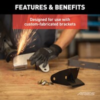 ARIES Universal ActionTrac Mounting Brackets, Black, 8-pk