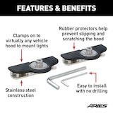 ARIES Universal Clamp-On Hood LED Light Brackets, 2-pk Composite_or_Mixed