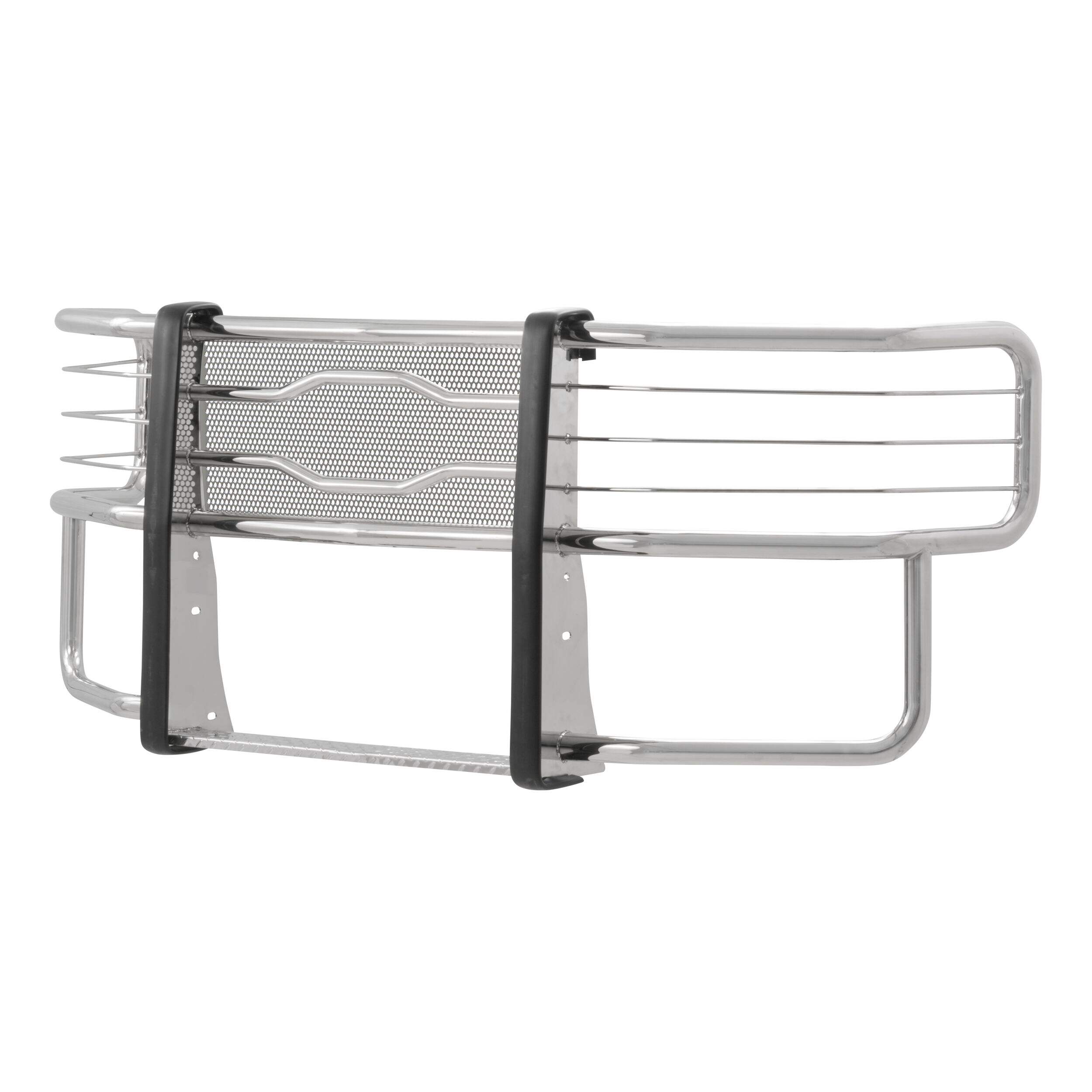 Aries 310713 Prowler Max Polished Stainless Grille Guard, No Brackets Front_Angled_Left