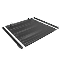 Lund Roll-Up Tonneau Cover, Soft Top, Low Profile, Black Front_Three_Fourths_Angled_Right