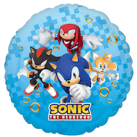 Sonic & Friends Standard Round Helium Party Balloon, 18-in Front_Flat