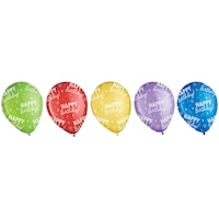 Ballons à confettis colorés en latex pour anniversaire, 11 po, paq. 15 Front_Flat