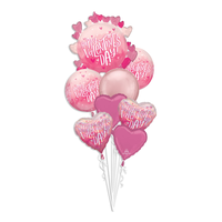 Pearl Shine Balloon Bouquet, Helium Inflation Included, 8-pc
