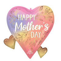 Ballon gonflable de forme extraordinaire de la fête des Mères motif floral coeur Front_Flat