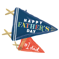 Father's Day Varsity Dad Pennants Balloon, 18-in