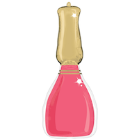 Ballon en aluminium gonflable vernis à ongles de forme extraordinaire Soirée spa, or/rose, gonflage à l'hélium inclus pour la fête d'anniversaire