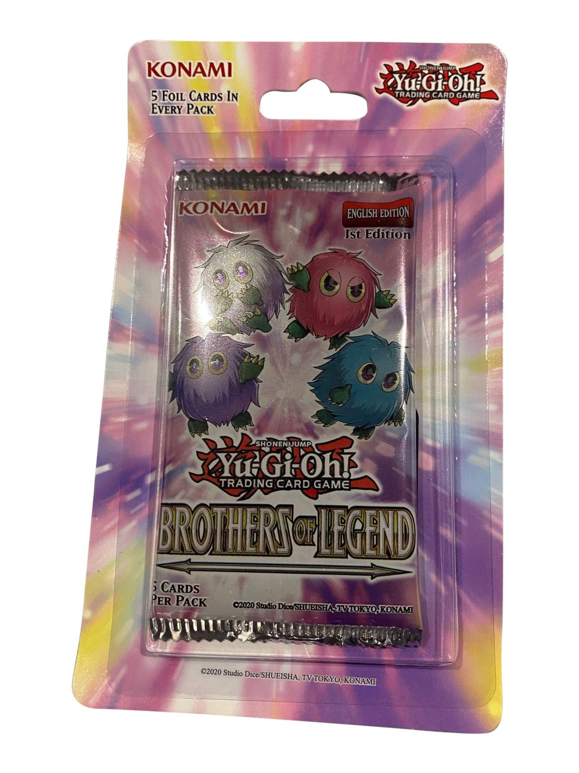 Yu-Gi-Oh Assorted Series Blister Pack Cards, Multi-Coloured, 5-pk, for Birthday/Party Favour Front_Flat