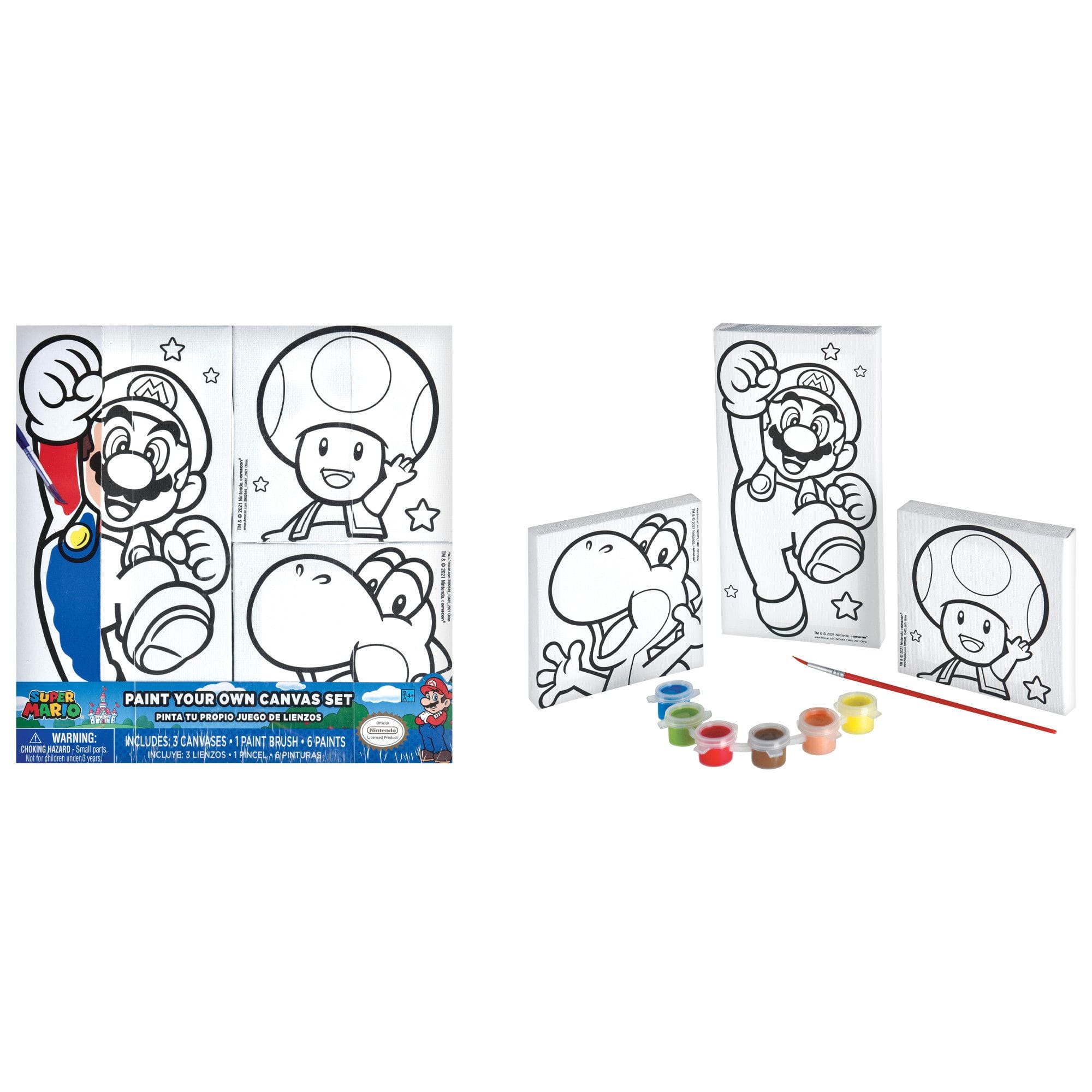 Super Mario Colour Your Own Canvas Kit