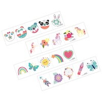 Cadeaux-surprises en format économique tatouages pastel, paq. 100 Front_Flat