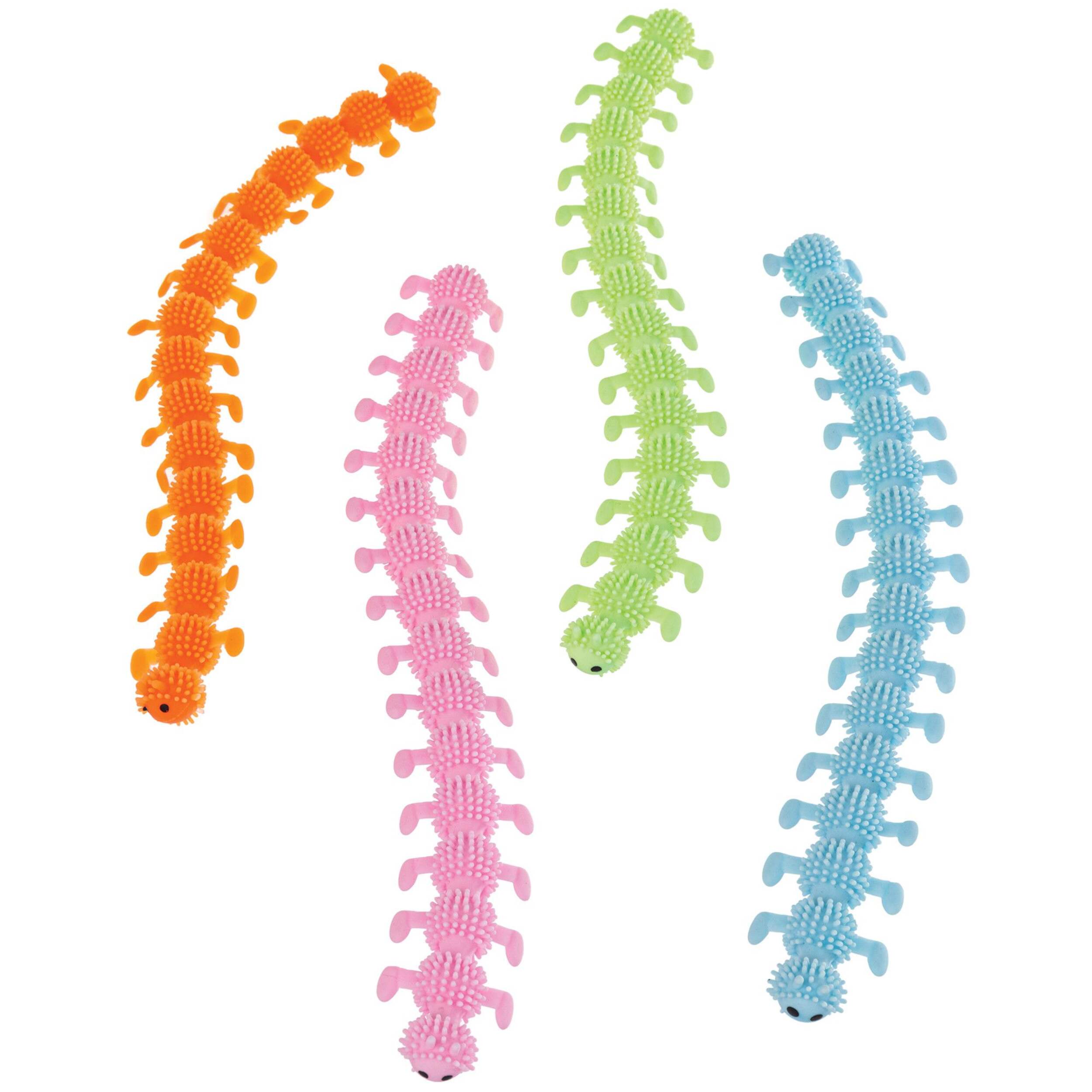Worm Bugs Favour Toys, Multi-Coloured, 8-pk, for Birthday/Party Favour Overhead_Plunge