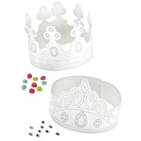 Colour Your Own Crown Kit, Multi-Coloured, 12-pk, for Arts & Crafts/Birthday Favour