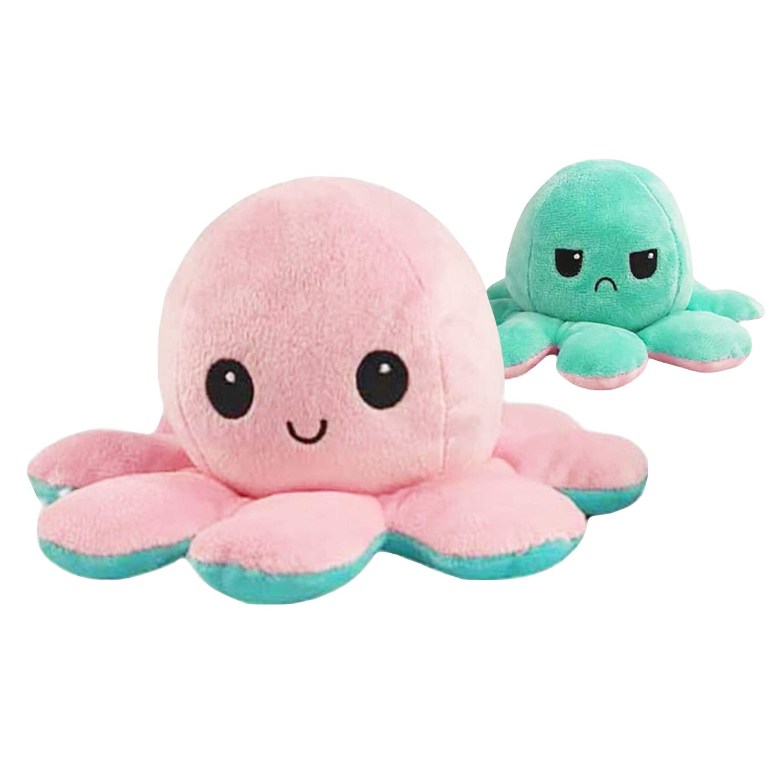 Octopus Flippy Reversable Happy & Sad Plush Toy, Multi-Coloured, for Birthday/Party Favour Composite_or_Mixed