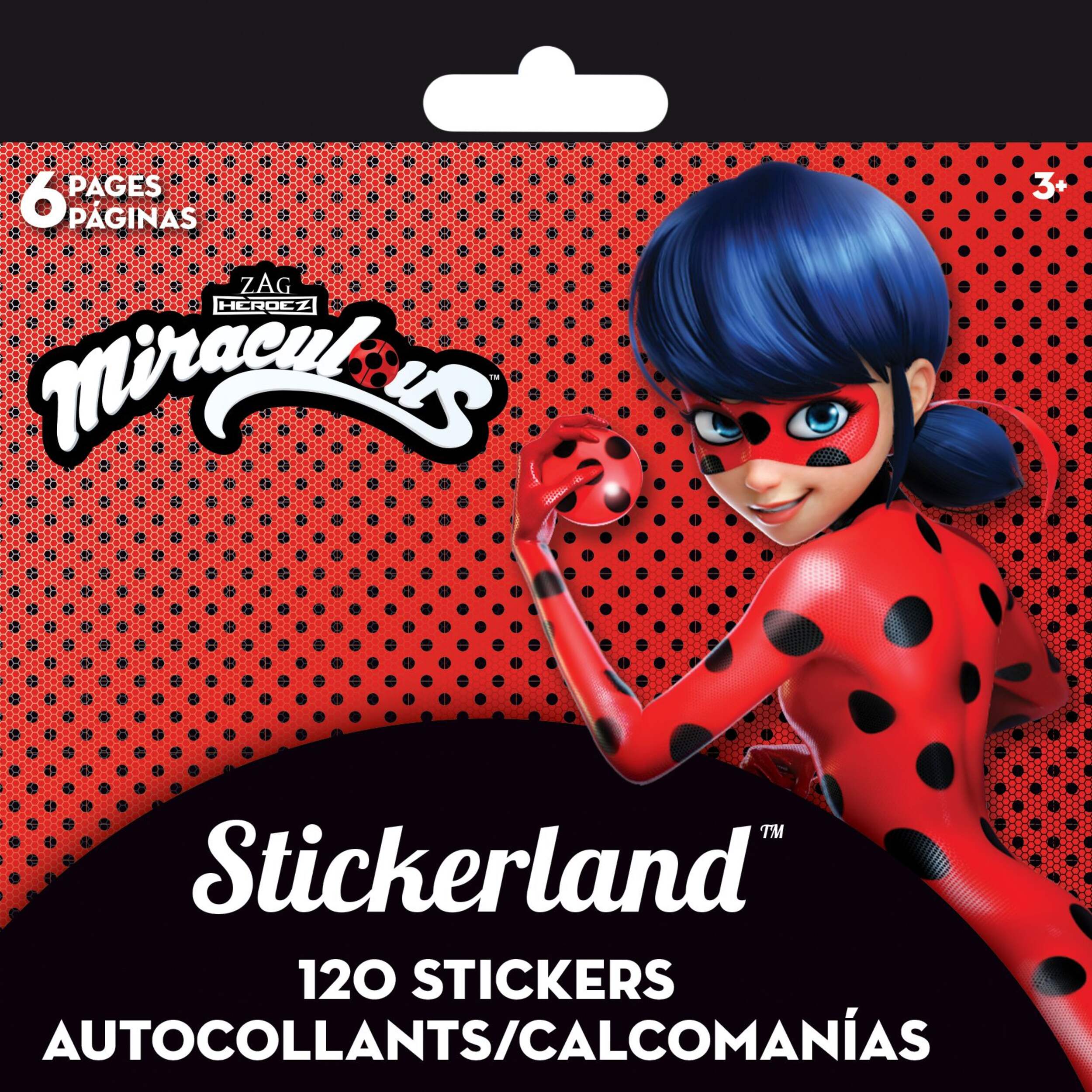 Disney Miraculous: Tales of Ladybug & Cat Noir Mini Stickerland Sticker Pack, Multi-Coloured, 6 Sheets, 120-pk, for Arts & Crafts/Birthday Favour Front_Flat