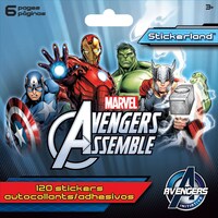 Disney Marvel Avengers Hulk/Iron Man/Black Panther Mini Stickerland Sticker Pack, Multi-Coloured, 6 Sheets, 120-pk, for Arts & Crafts/Birthday Favour