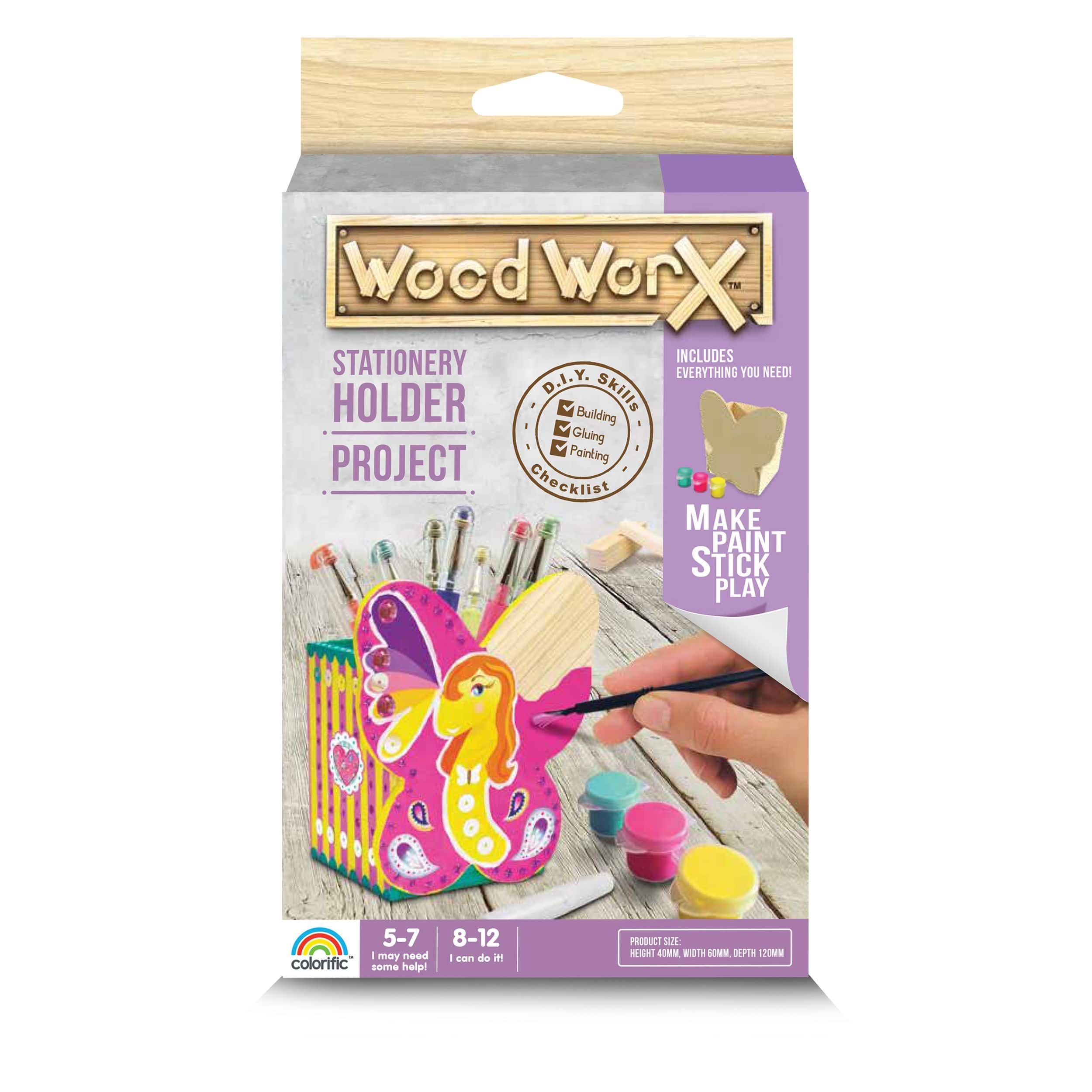 Wood Worx Mini Stationary Holder Kit Party City