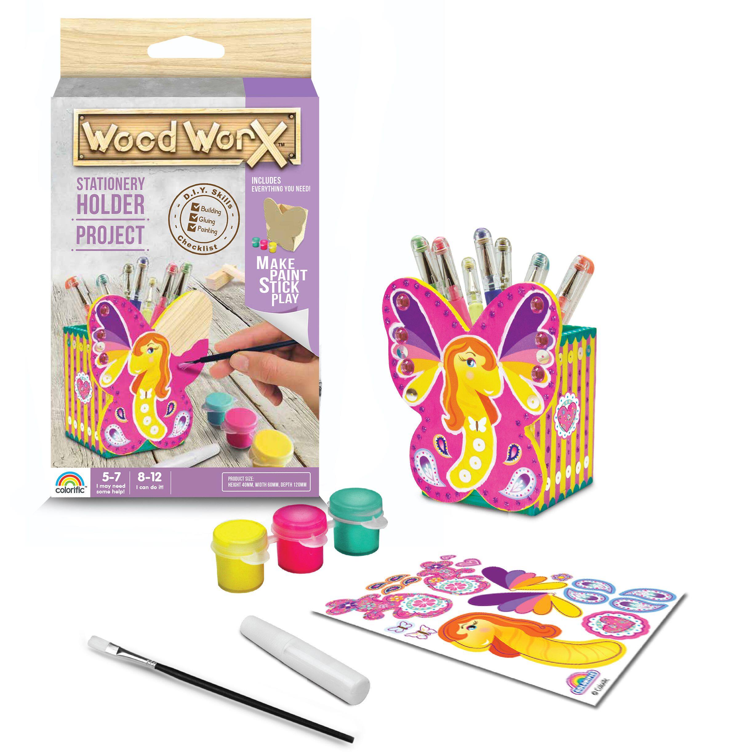 Wood Worx Mini Stationary Holder Kit Party City