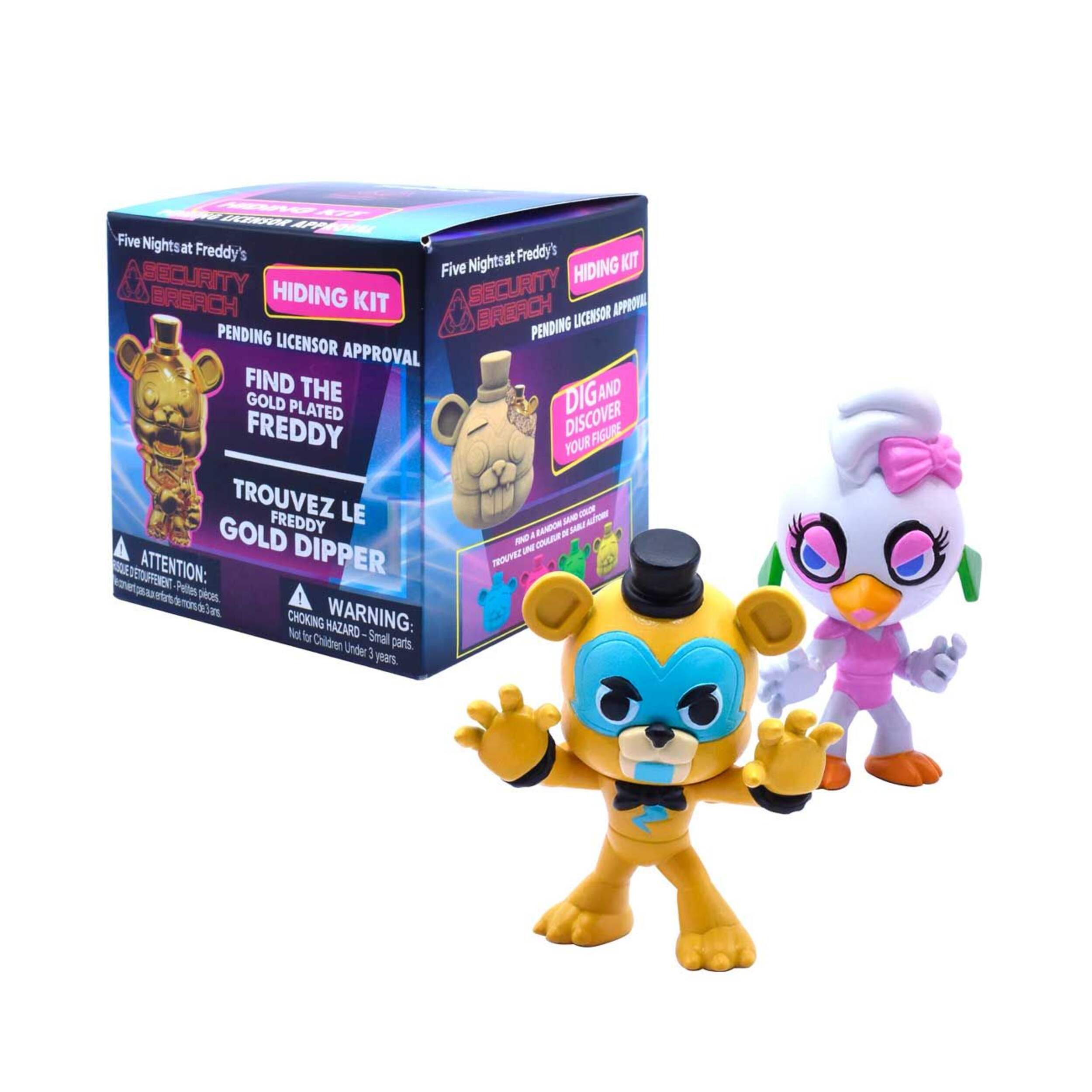 Five Nights at Freddy's Find the Gold Plated Freddy Mine Kit, Multi-Coloured, Ages 3+, for Birthday/Party Favour Composite_or_Mixed
