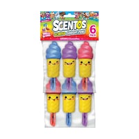 Ice Cream Scented Squishy Gel Writing Pens, Blue/Purple/Red, 6-pk, for Arts & Crafts/Birthday Favour