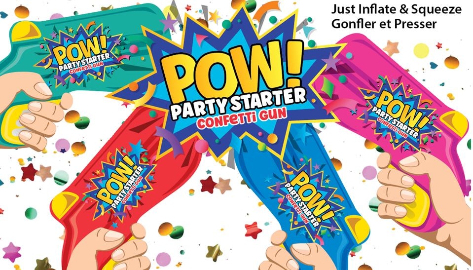 Pistolets à confettis Rainbow Moments, paq. 8 Party City