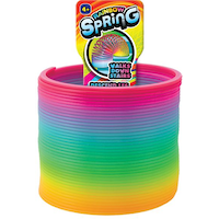 Rainbow Spring Toy Favour, Multi-Coloured, for Birthday/Party Favour Front_Flat