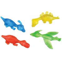 Dinosaur Flinger Toy Favours, Multi-Coloured, 8-pk, for Birthday/Party Favour Composite_or_Mixed