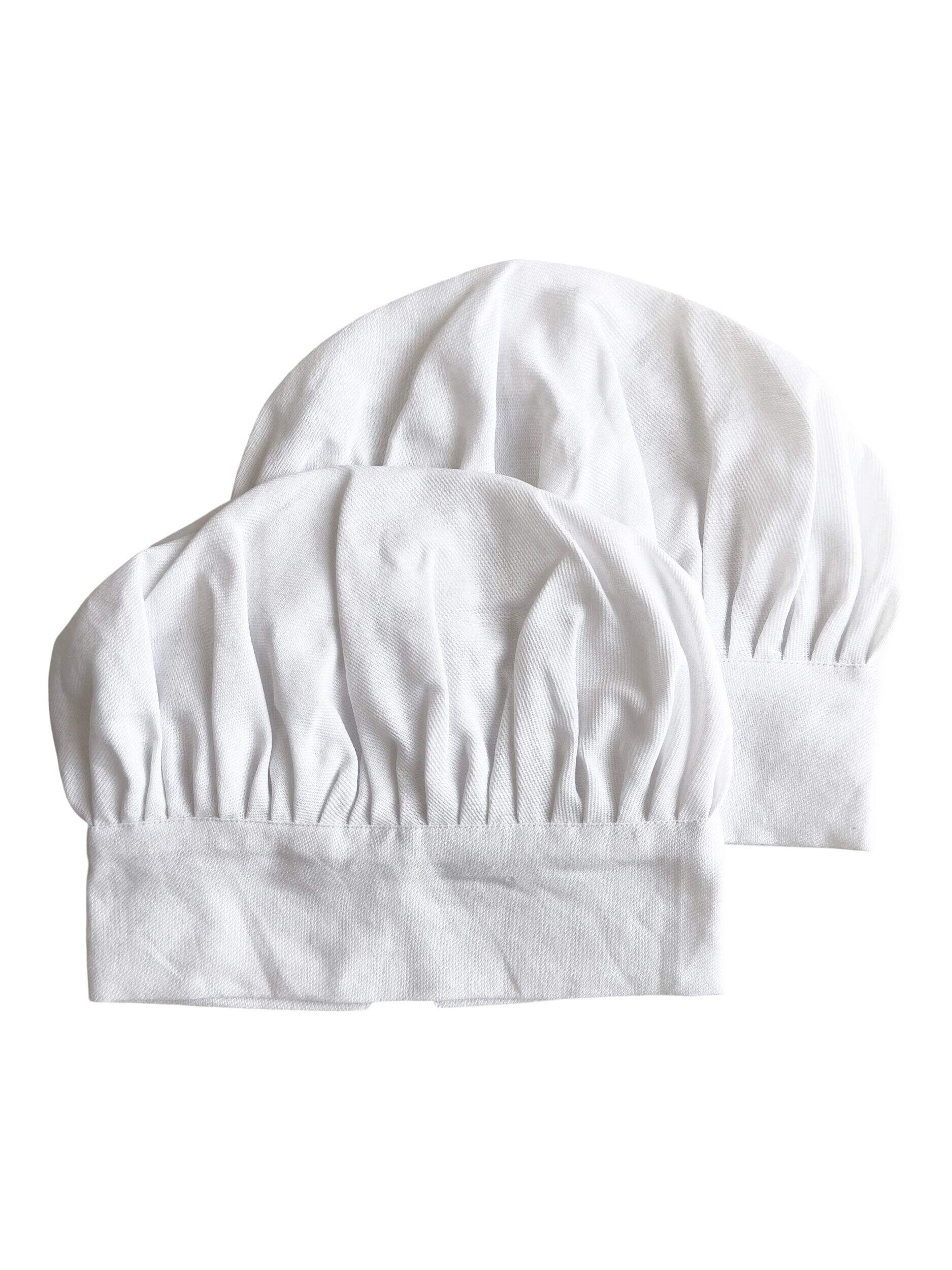 Kids Chef Hats, White, One Size, 2-pk, for Halloween Front_Flat